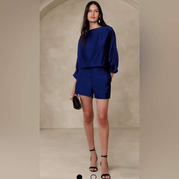 Banana Republic Pants - BANANA REPUBLIC VIOLETTA SATIN ROMPER